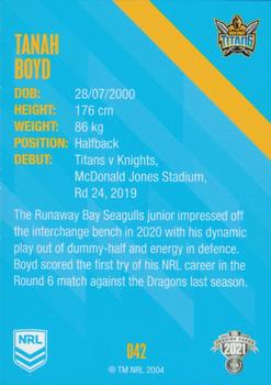 2021 NRL Traders #042 Tanah Boyd Back